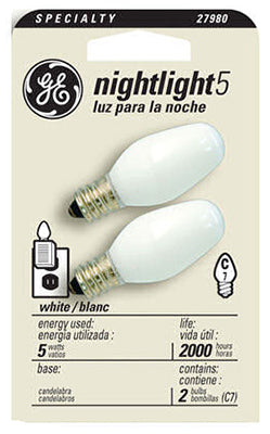 G E Lighting, Ampoule veilleuse, blanche, 2-Pk.