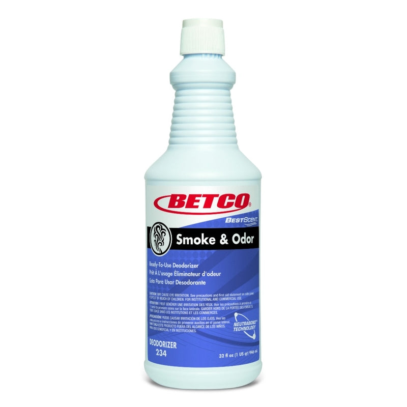 OFFICE DEPOT BUSINESS SOLUTIONS LLC, Betco BestScent Floral Scent Smoke Odor Eliminator 32 oz. Liquide (paquet de 12)