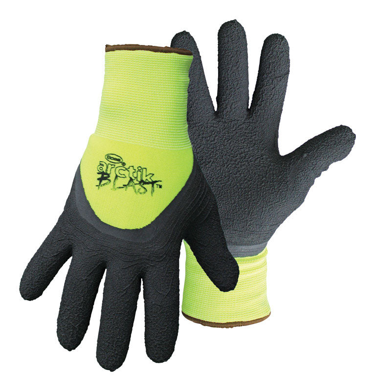 WEST CHESTER HOLDINGS LLC, Boss Arctik Blast - Gants à paume pour hommes, intérieur/extérieur, noir/vert haute visibilité L 1 paire