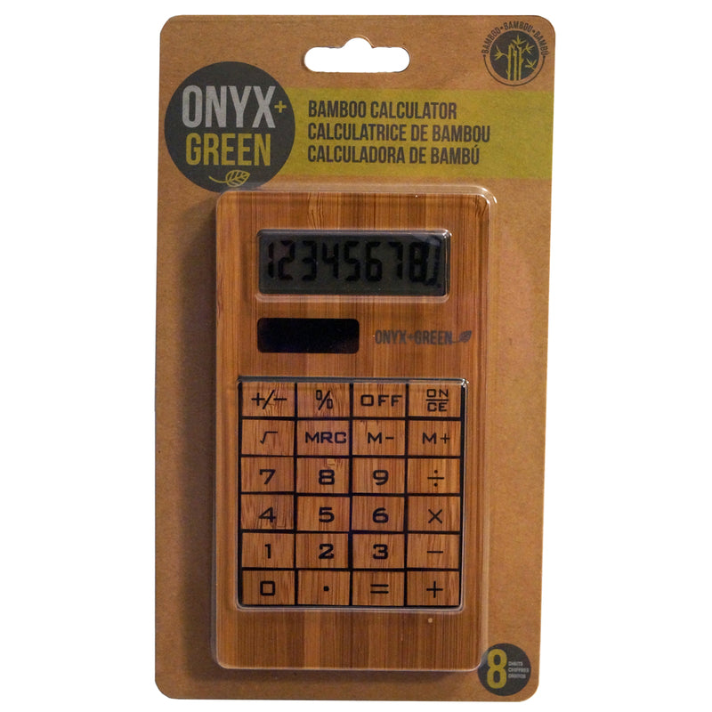 JENSEN DISTRIBUTIONS SERVICES, Calculatrice solaire à 8 chiffres Onyx et Green Brown