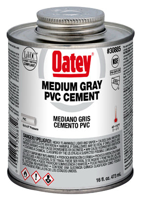 OATEY SCS, Ciment gris Oatey pour PVC 16 oz