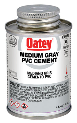 OATEY SCS, Ciment gris Oatey pour PVC 4 oz