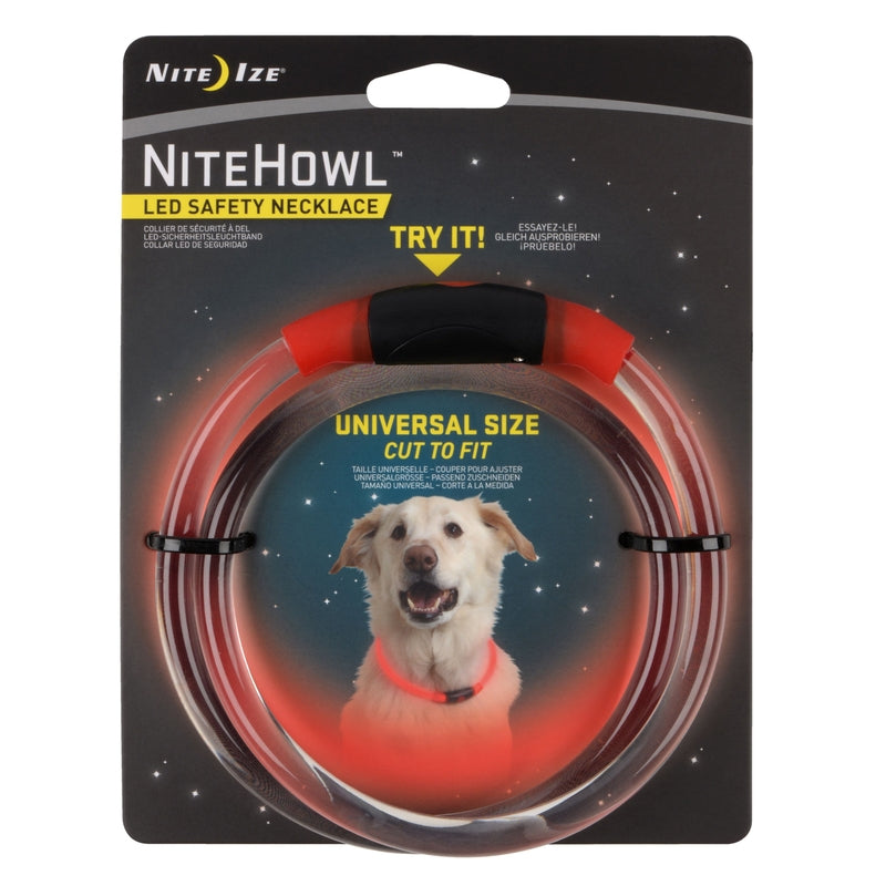 NITE IZE INC, Collier pour chien en plastique rouge Nite Ize NiteHowl