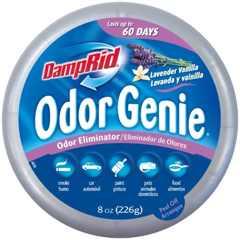 WM BARR & COMPANY, DampRid Odor Genie Lavender Vanilla Scent Odor Eliminator 8 oz. Solid (Pack de 6)