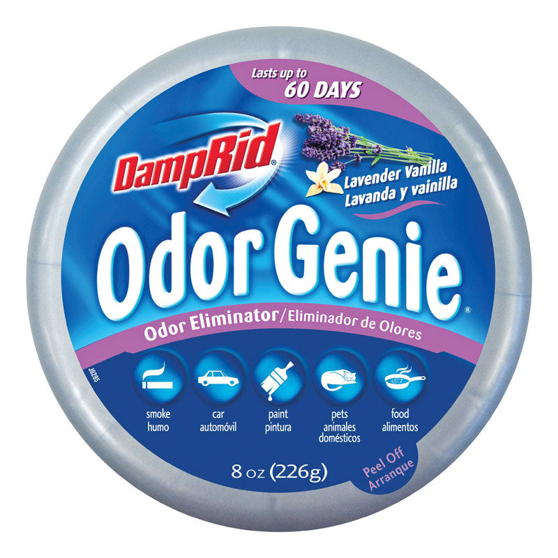 WM BARR & COMPANY, DampRid Odor Genie Lavender Vanilla Scent Odor Eliminator 8 oz. Solid (Pack de 6)