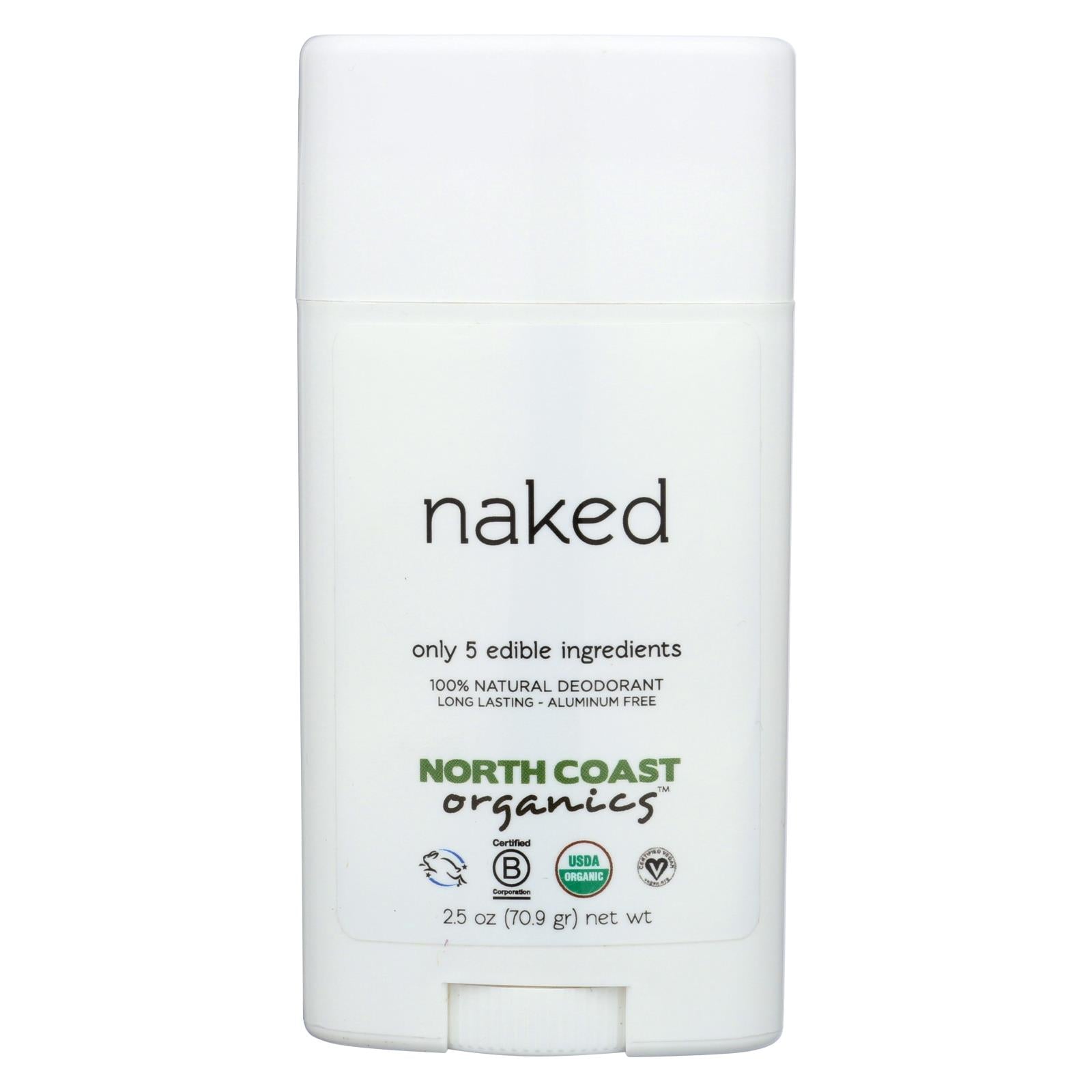 North Coast Organics, Déodorant North Coast Organics - Naked Sensitive Skin - 1 pièce - 2.5 oz.