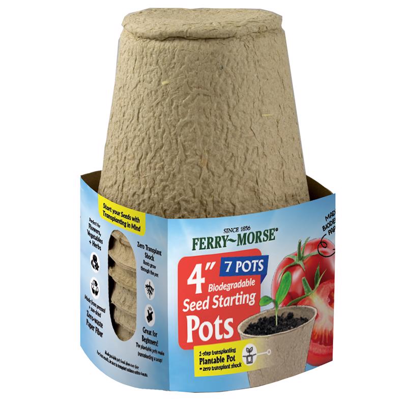 PLANTATION PRODUCTS LLC, Ferry-Morse 7 Cellules 7 po. H X 4 po. W X 4 in. L Seed Starting Peat Pot 7 pk