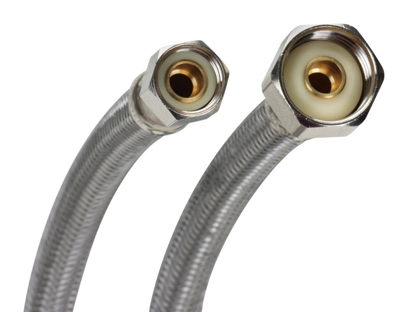 FLUIDMASTER INC, Fluidmaster Brass 600 PSI Lead-Free Faucet Supply Line 3/8 Compression x 1/2 FIP in.