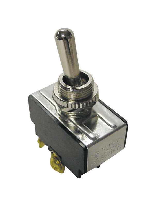 ECM INDUSTRIES, Gardner Bender 20 amps Single Pole Toggle Switch Black/Silver 1 pk