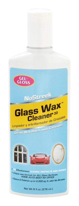 TR INDUSTRIES, Gel-Gloss NoStreek No Scent Glass Wax Cleaner 8 oz Liquid