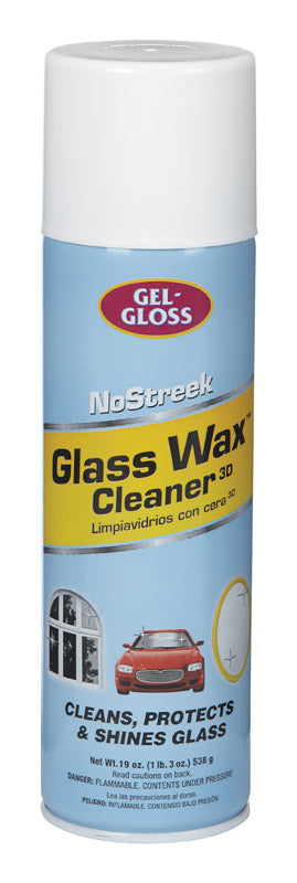 TR INDUSTRIES, Gel-Gloss Ns-019 19 Oz Spray No Streak Glass Wax Cleaner (Pack de 12)