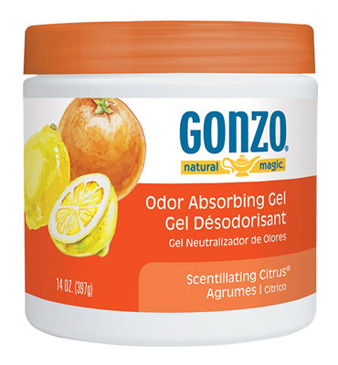 WEIMAN PRODUCTS LLC, Gonzo Natural Magic Citrus Scent Odor Absorber 14 oz Gel