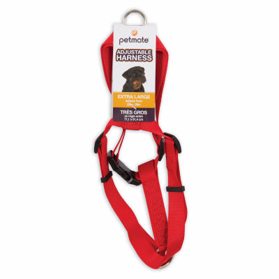 Petmate, Harnais en nylon pour chien, rouge, 1 x 28-36-In.