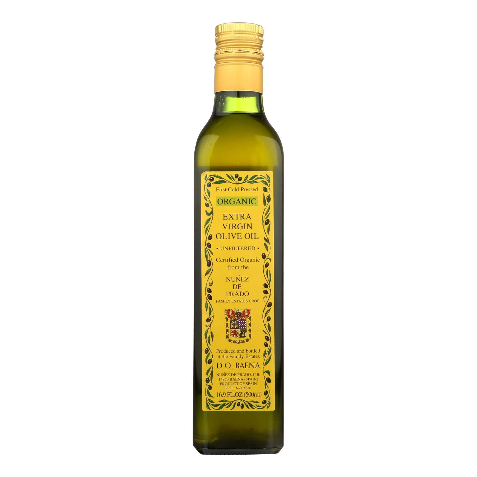 Nunez De Prado, Huile d'olive Nunez De Prado - Vierge Extra - Caisse de 12 - 500 ml (Paquet de 12)