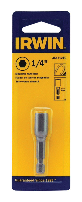 BLACK & DECKER US INC, Irwin 1/14 in. X 1-7/8 in. L Acier Lobular Design Magnetic Nut Setter 1 pc