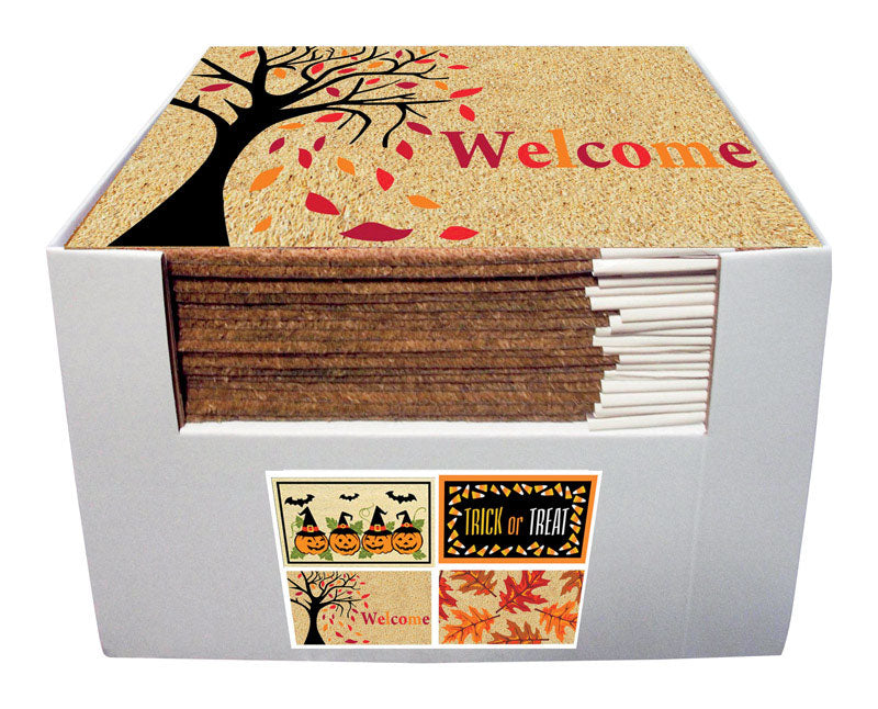 HERMAN PEARL COMPANY, J & M Home Fashions 40 in. L X 24 po. W Multicolore Halloween/Harvest Door Mat