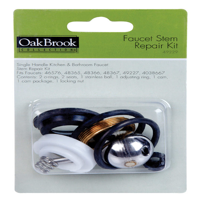 OakBrook, Kit de réparation de tige de robinet Ace en plastique/caoutchouc noir Oak Brook