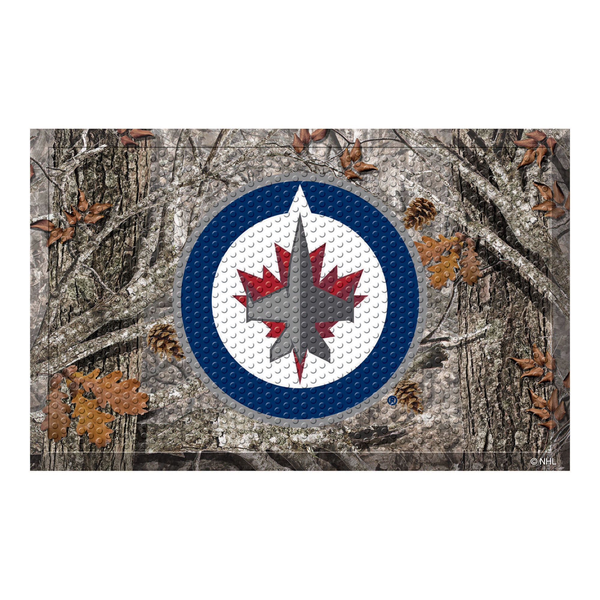 FANMATS, LNH - Jets de Winnipeg Tapis de porte en caoutchouc camouflage