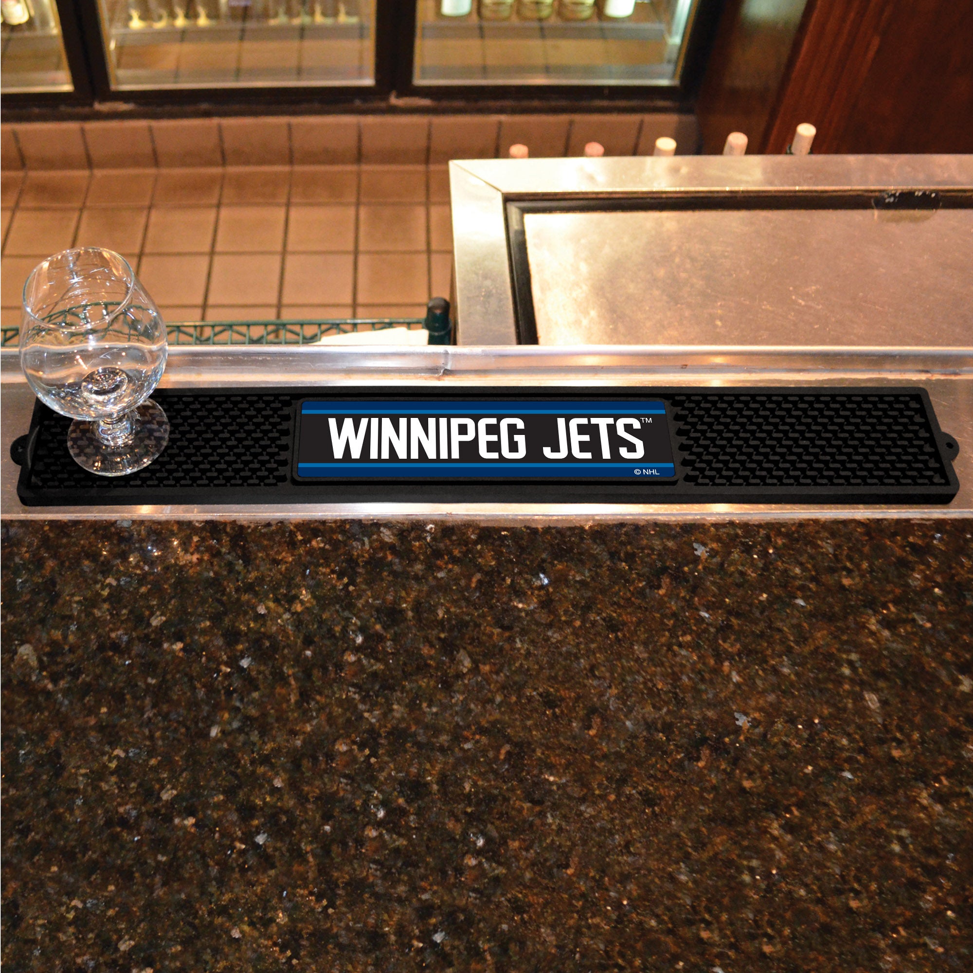 FANMATS, LNH - Tapis de bar des Jets de Winnipeg - 3,25 po x 24 po