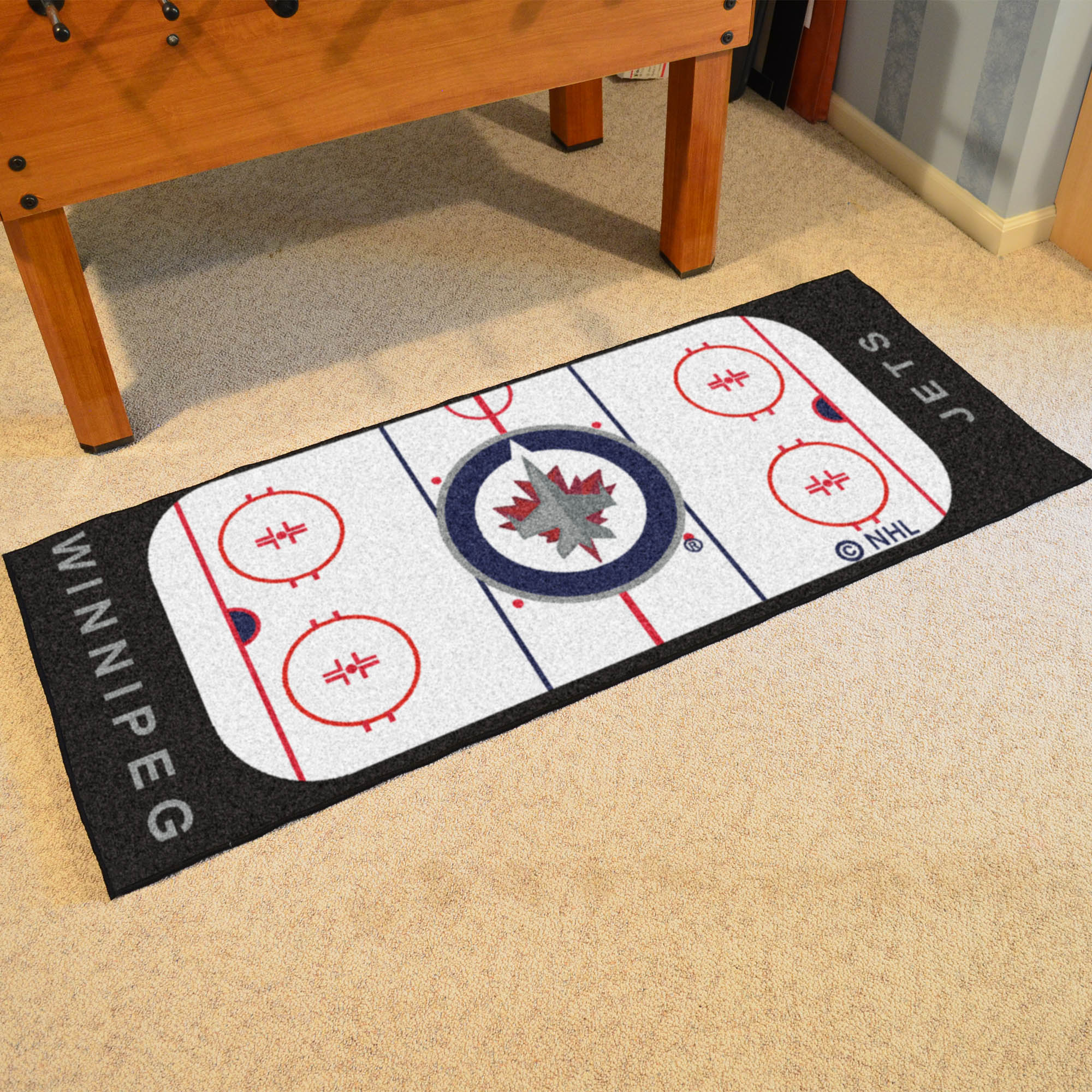 FANMATS, LNH - Tapis de patinoire des Jets de Winnipeg - 30 po x 72 po