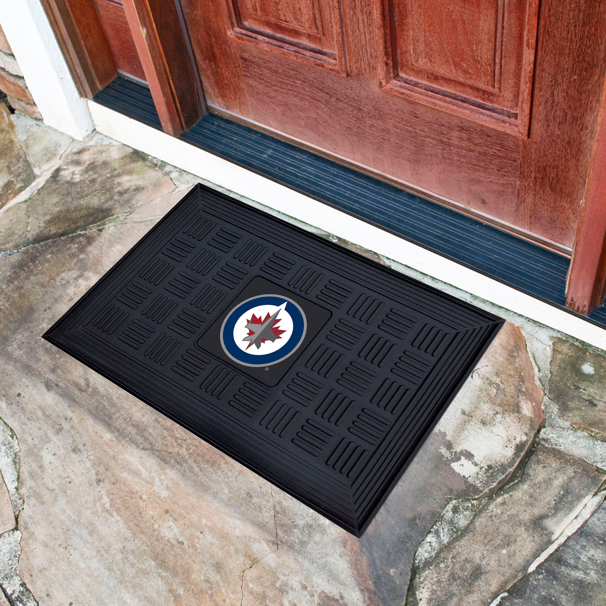 FANMATS, LNH - Tapis de porte robuste des Jets de Winnipeg - 19,5 po x 31 po