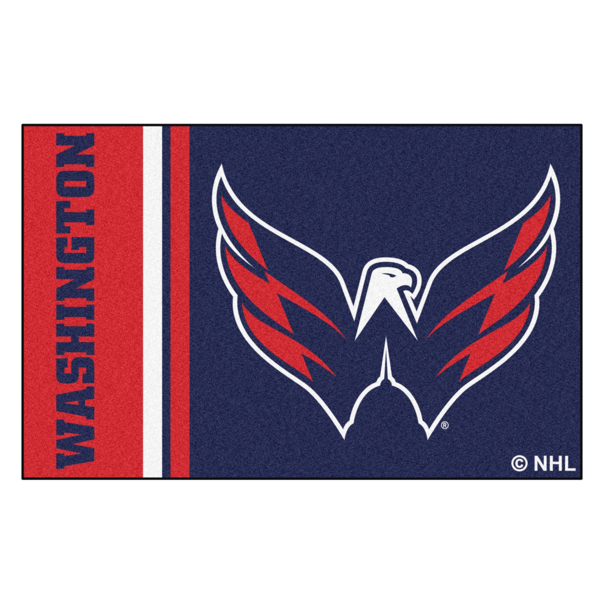 FANMATS, LNH - Tapis d'uniforme des Capitals de Washington - 19 po x 30 po