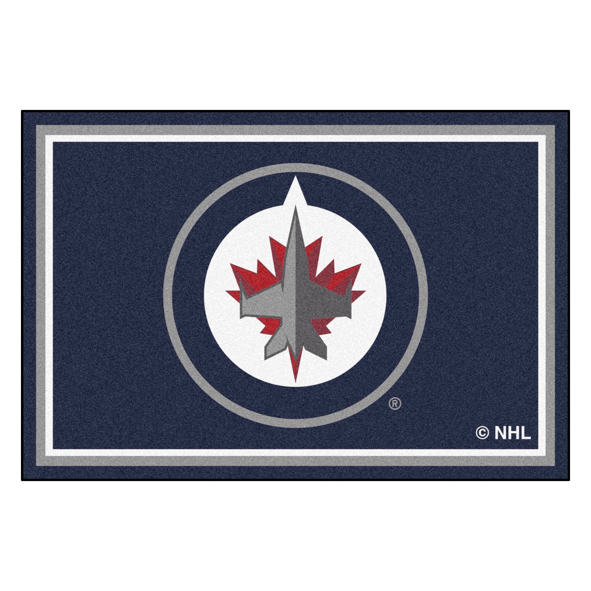 FANMATS, LNH - Tapis en peluche des Jets de Winnipeg 5 pi x 8 pi