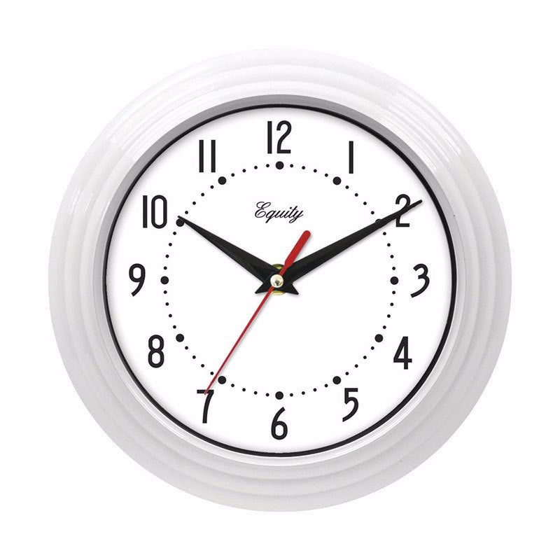 LA CROSSE TECHNOLOGY LTD, La Crosse Technology 8 in. L X 1.6 in. W Indoor Vintage Analog Wall Clock Glass/Plastic White