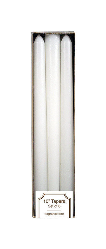 EMPIRE CANDLE CO LLC, Langley Empire Bougie à pointe blanche non parfumée 10 po H x 3/4 po Dia. H x 3/4 po. Dia.