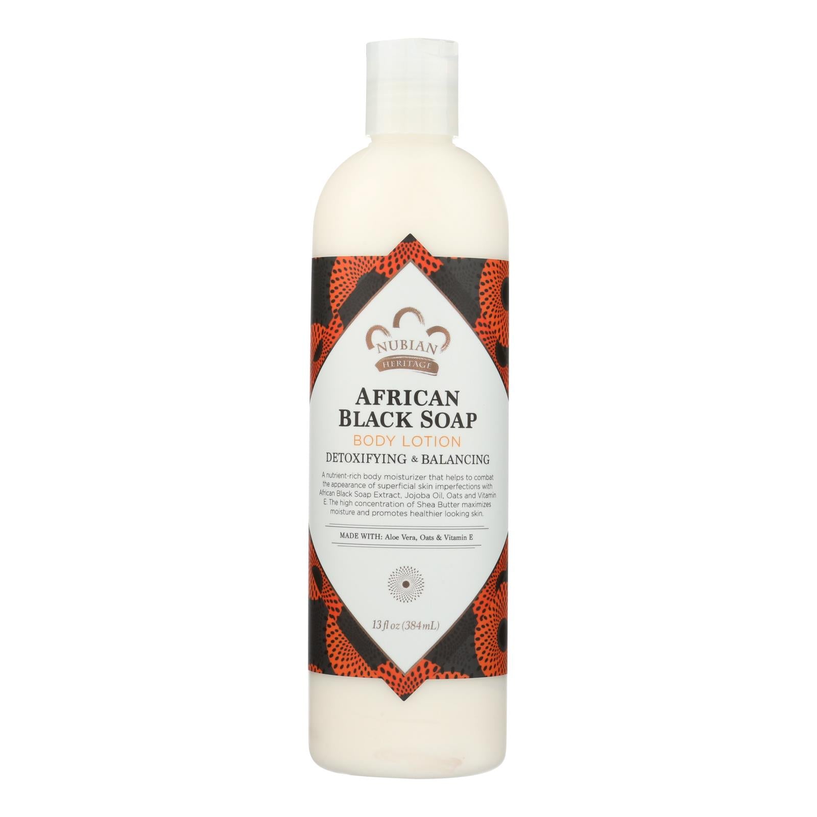 Héritage nubien, Lotion Nubian Heritage - Savon noir africain - 13 oz