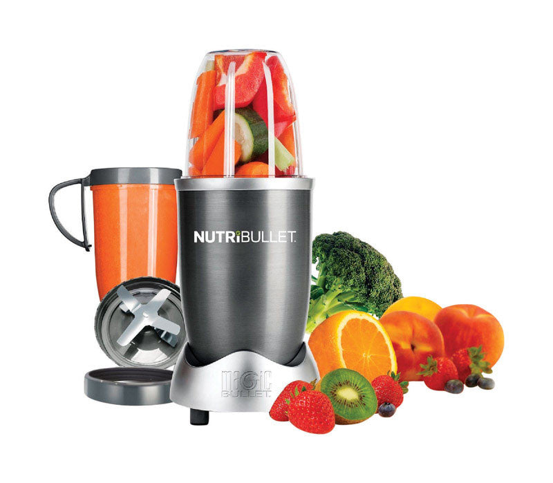 ENGLEWOOD MARKETING GROUP INC, Magic Bullet Nutri Bullet Gray Stainless Steel Blender and Food Processor 24 1 speed (mixeur et robot ménager en acier inoxydable gris)