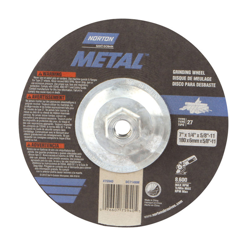 RUST-OLEUM CORPORATION, Meule Norton Masonry 7 in. D X 5/8 in. in. Meule