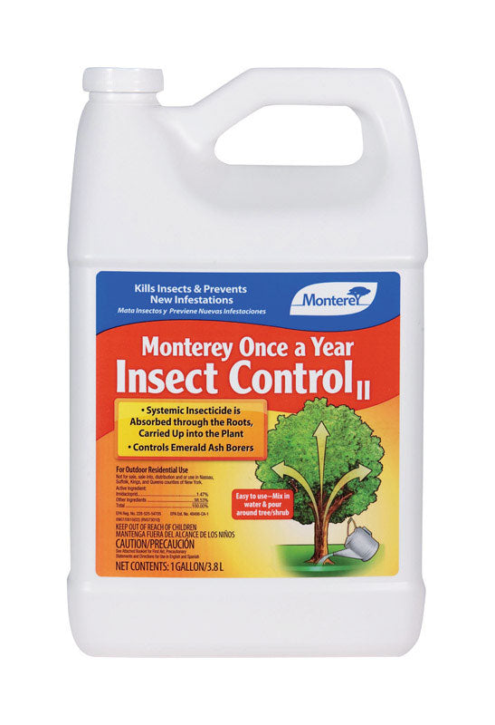 LAWN & GARDEN PRODUCTS INC, Monterey Once a Year Insect Control II Systemic Insecticide 1 gal. (Pack de 4)