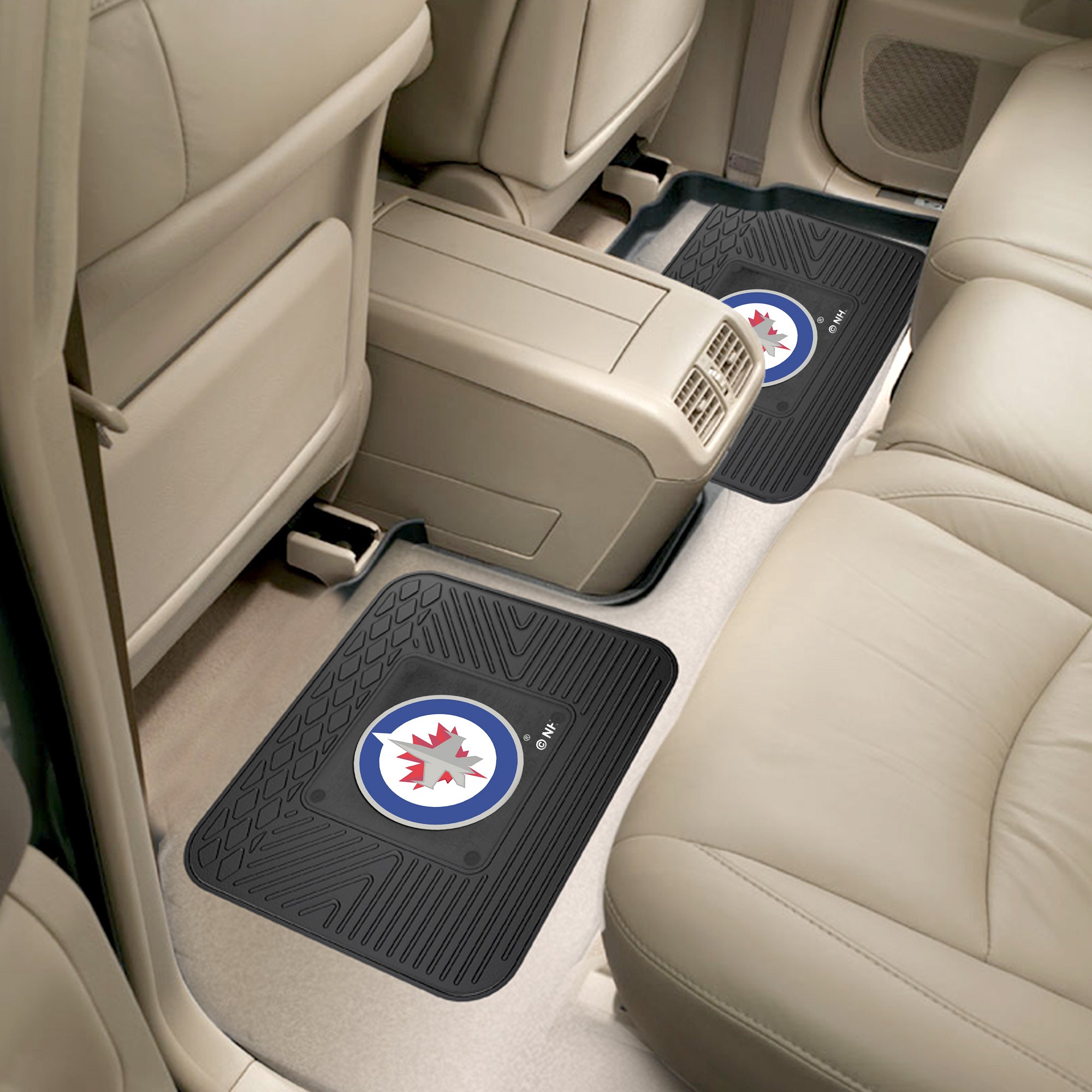 FANMATS, NHL - Tapis d'auto pour siège arrière des Jets de Winnipeg - Ensemble de 2 pièces