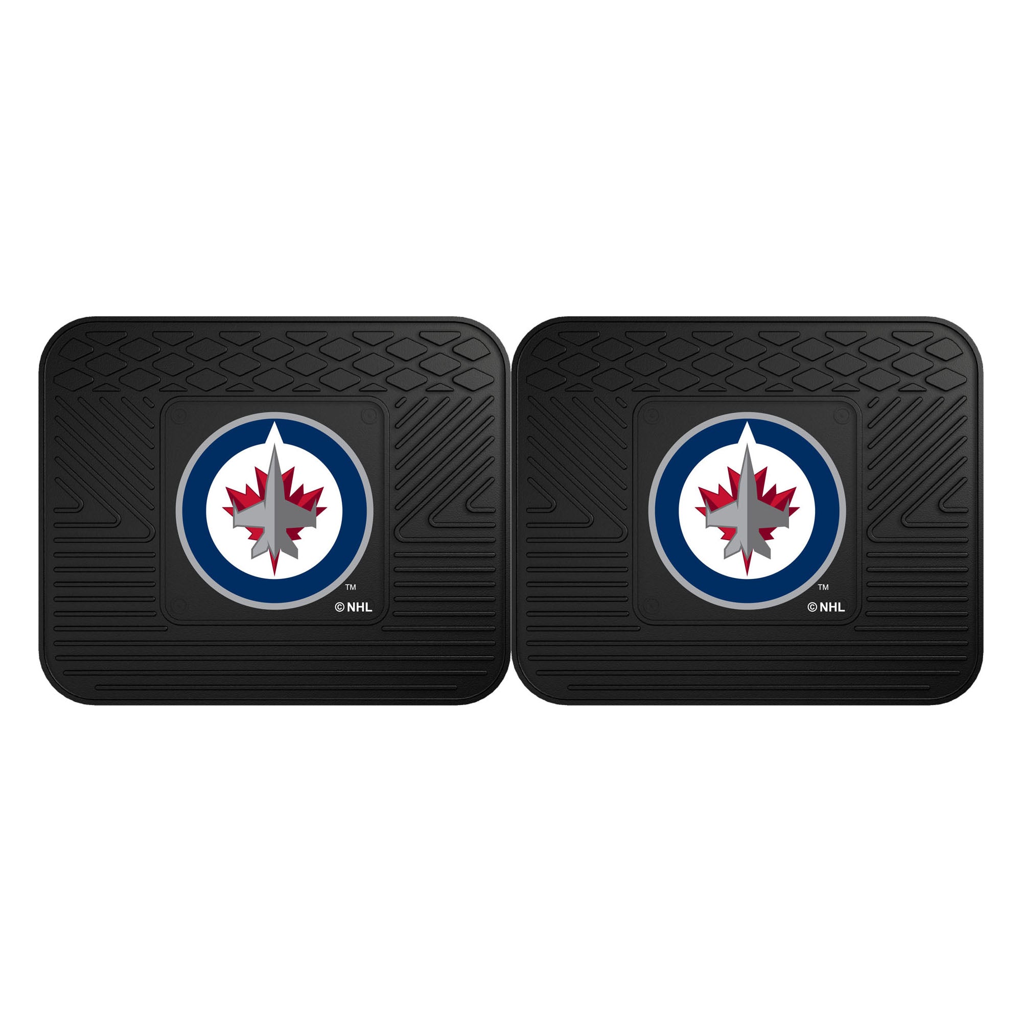 FANMATS, NHL - Tapis d'auto pour siège arrière des Jets de Winnipeg - Ensemble de 2 pièces