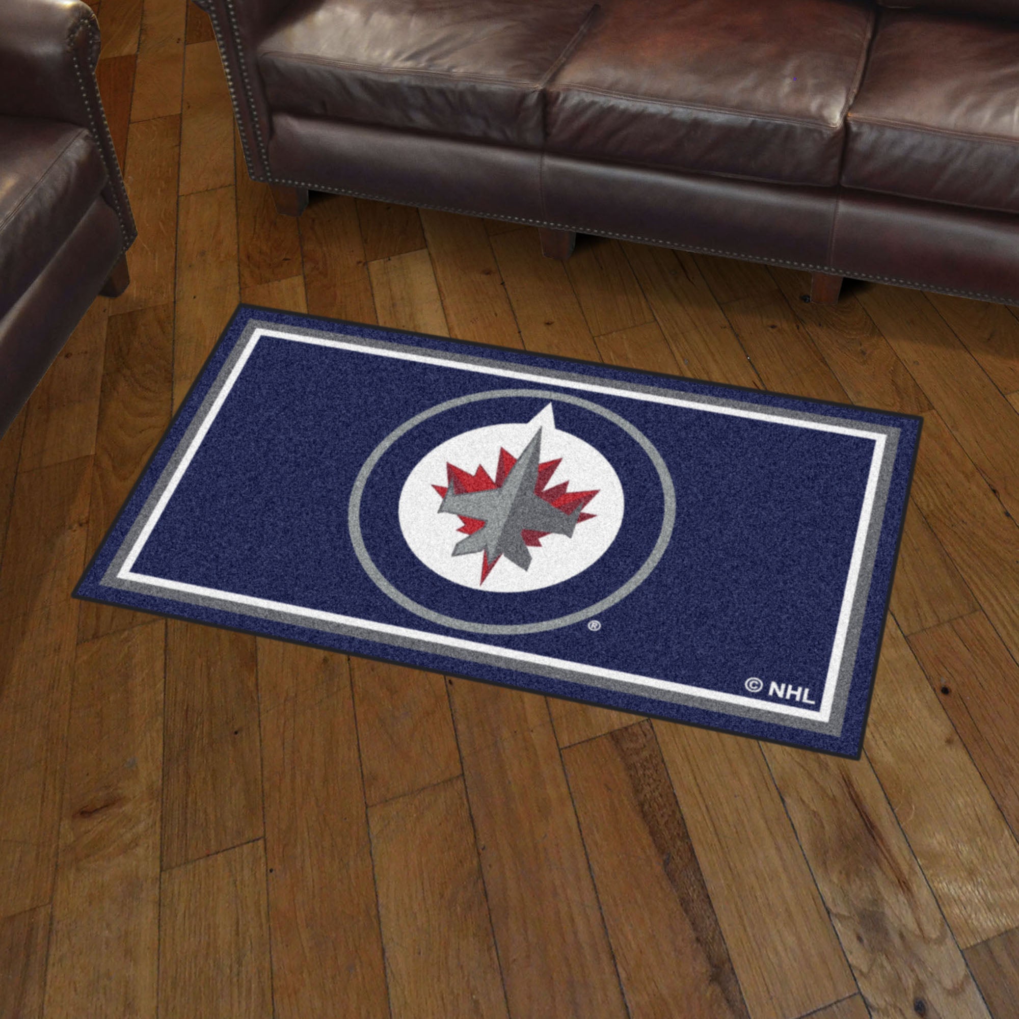 FANMATS, NHL - Tapis en peluche des Jets de Winnipeg 3 pi x 5 pi