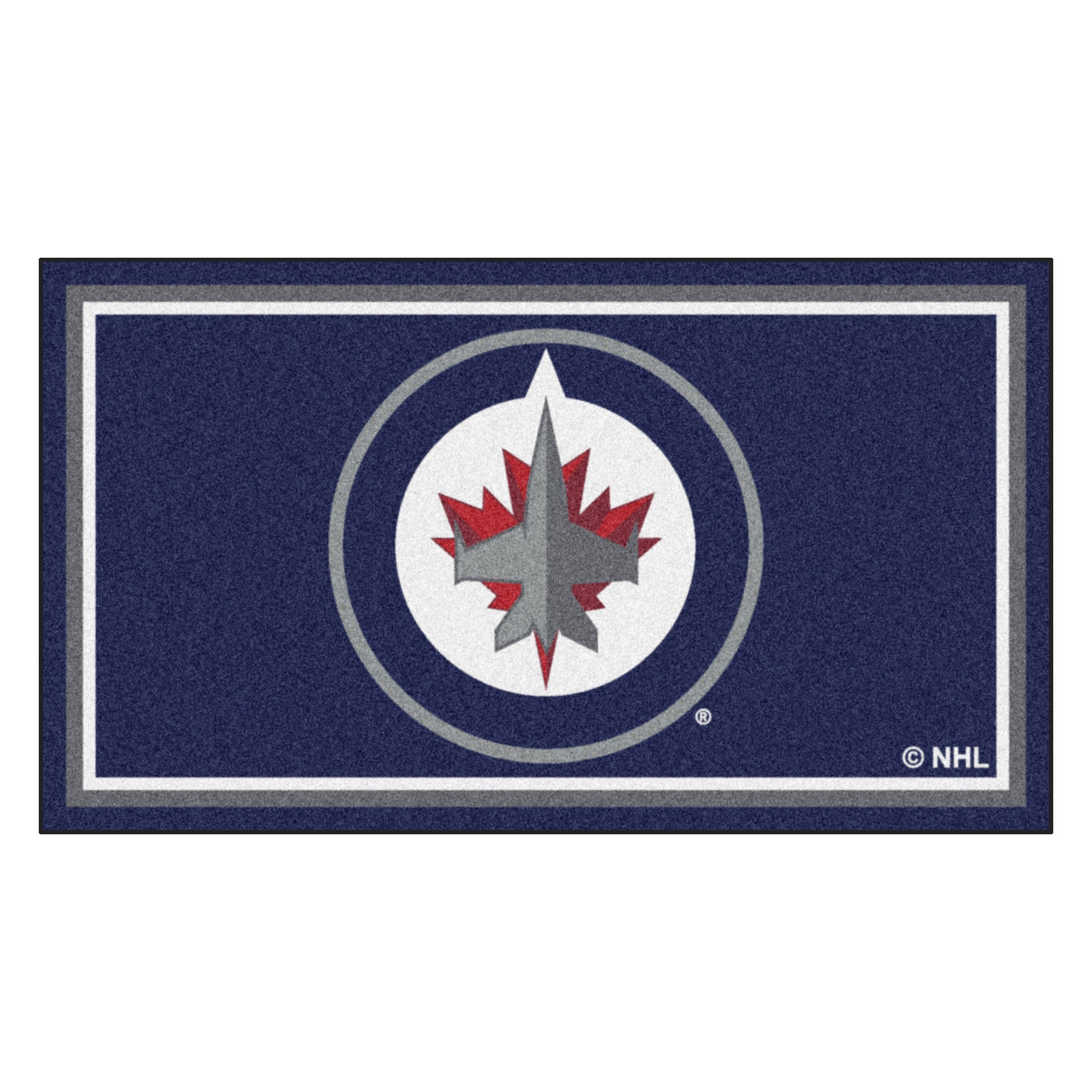 FANMATS, NHL - Tapis en peluche des Jets de Winnipeg 3 pi x 5 pi