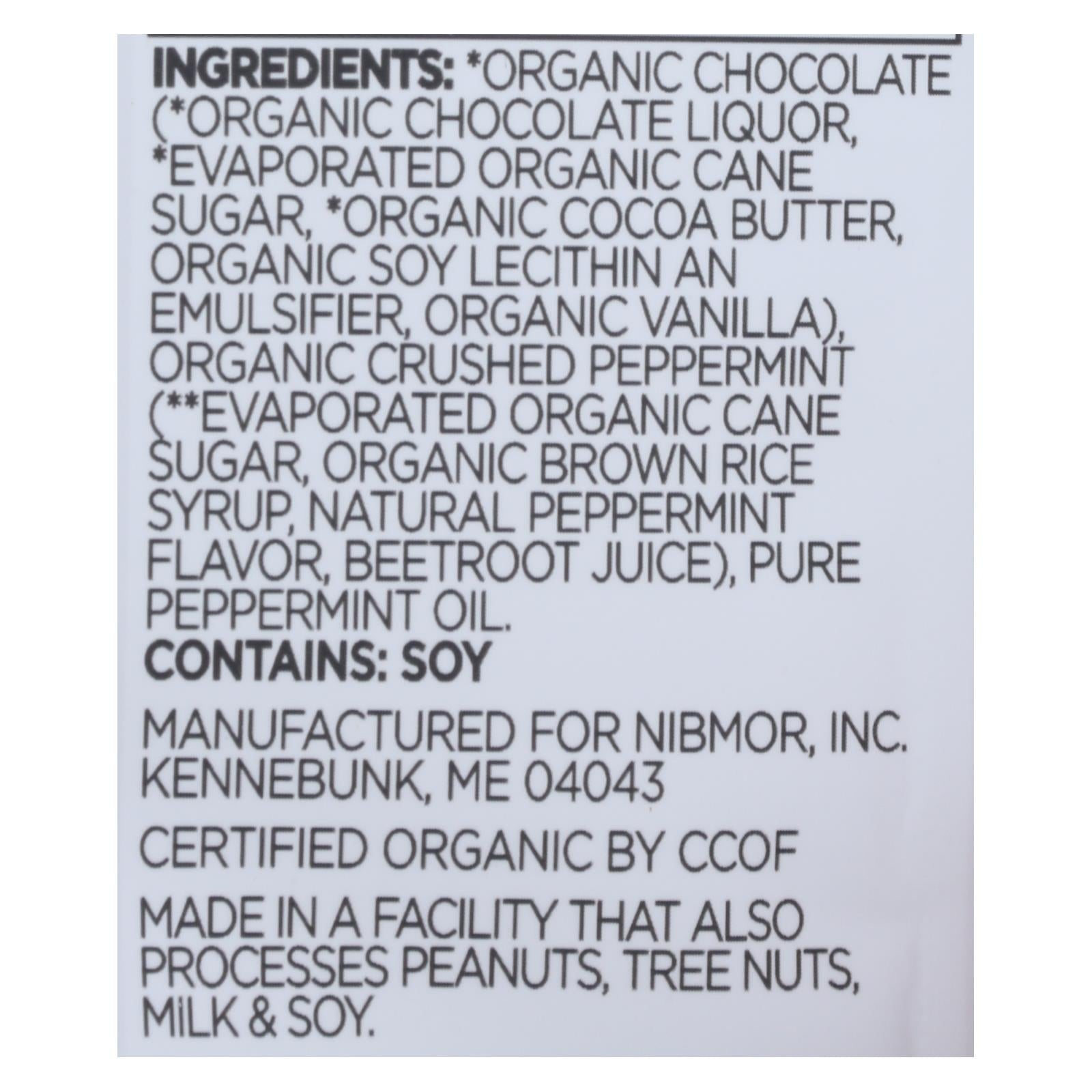 Nibmor, Nibmor - Sachet de chocolat noir à la menthe poivrée - Caisse de 6-3.28 OZ (paquet de 6)