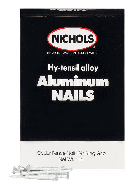 KAISER PRODUITS FABRIQUÉS EN ALUMINIUM, Nichols Wire 1-3/4 in. L Clou de clôture en aluminium à tige annulaire ronde 1 lb.