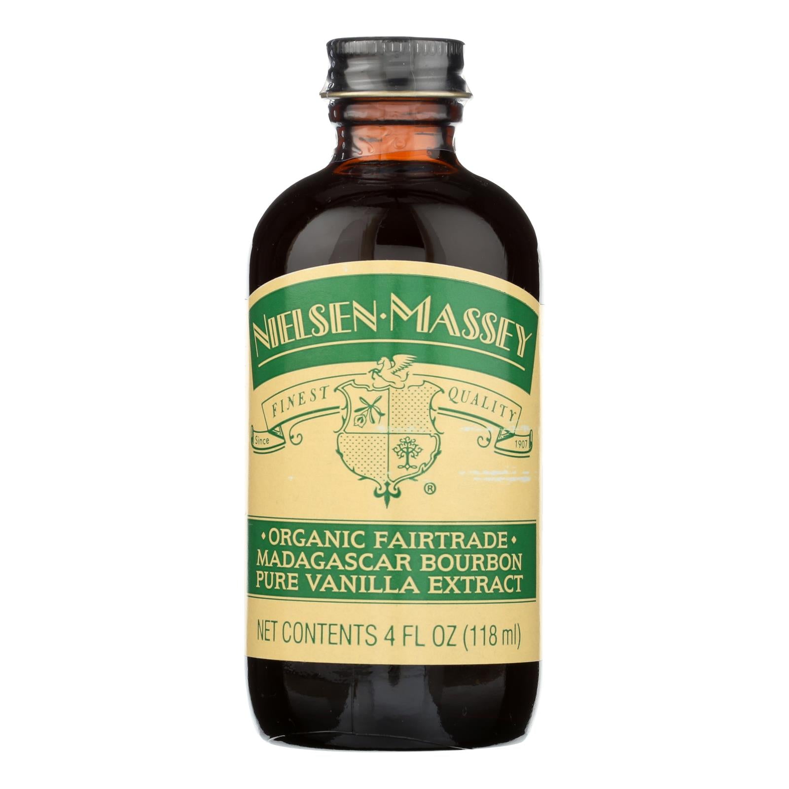 Nielsen-Massey, Nielsen Massey Organic Fairtrade Madagascar Bourbon Pure Vanilla Extract - Case of 8 - 4 FZ