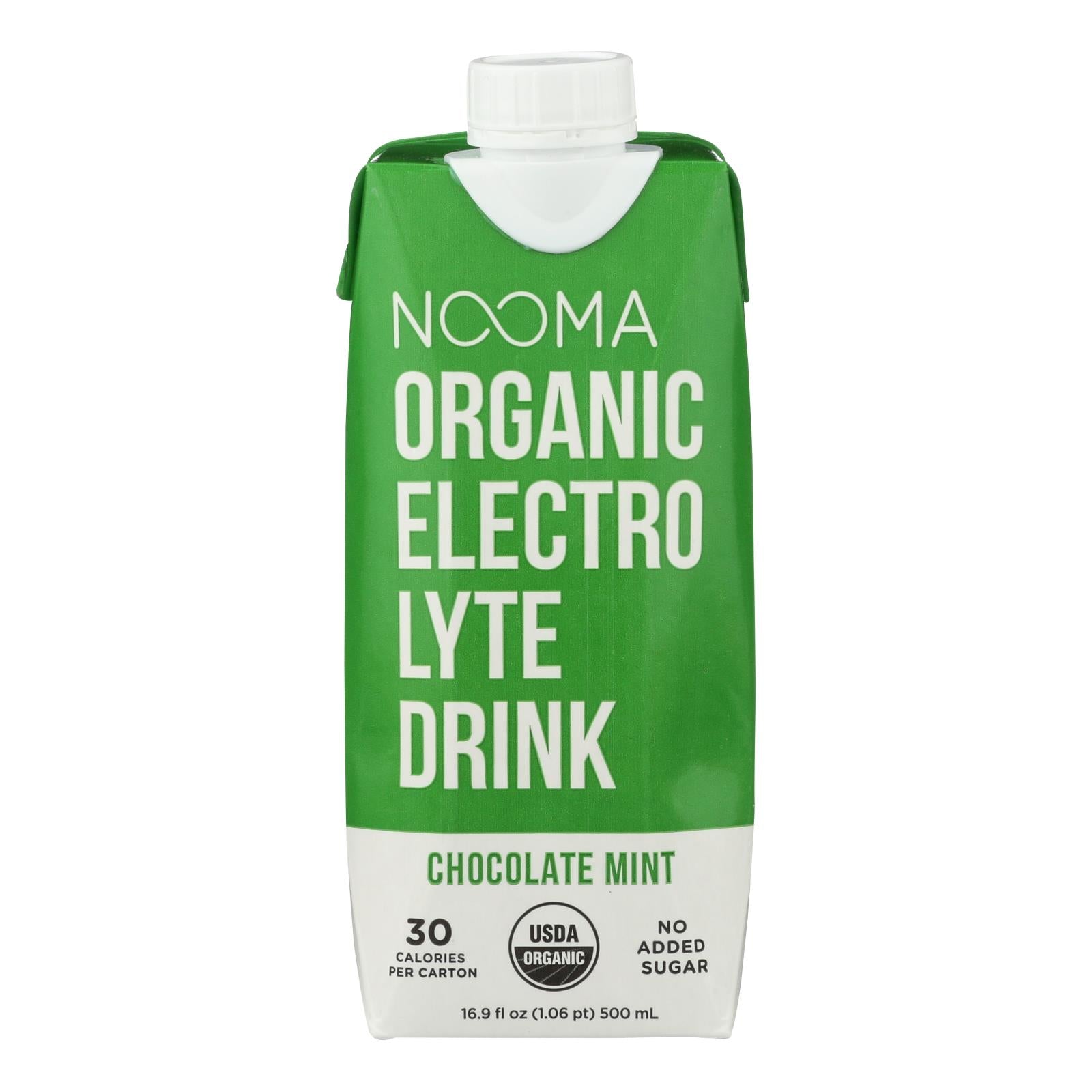 Nooma, Nooma Electrolite Drink - Organic - Chocolate Mint - Case of 12 - 16.9 fl oz (Pack of 12)