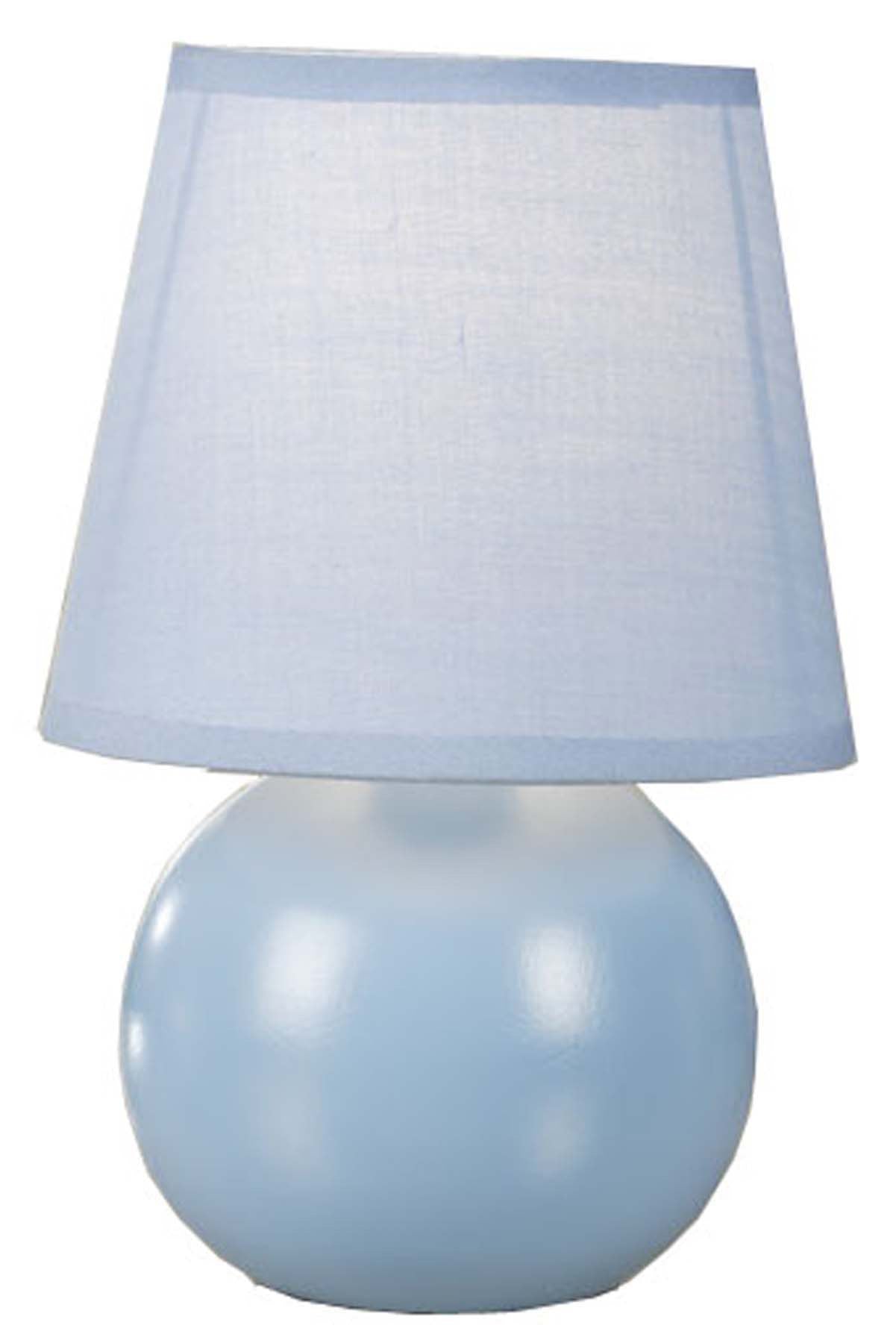 Normande Lighting, Normande Lighting He3-1152-Bl 13 W Blue Accent Table Lamp With Bulb