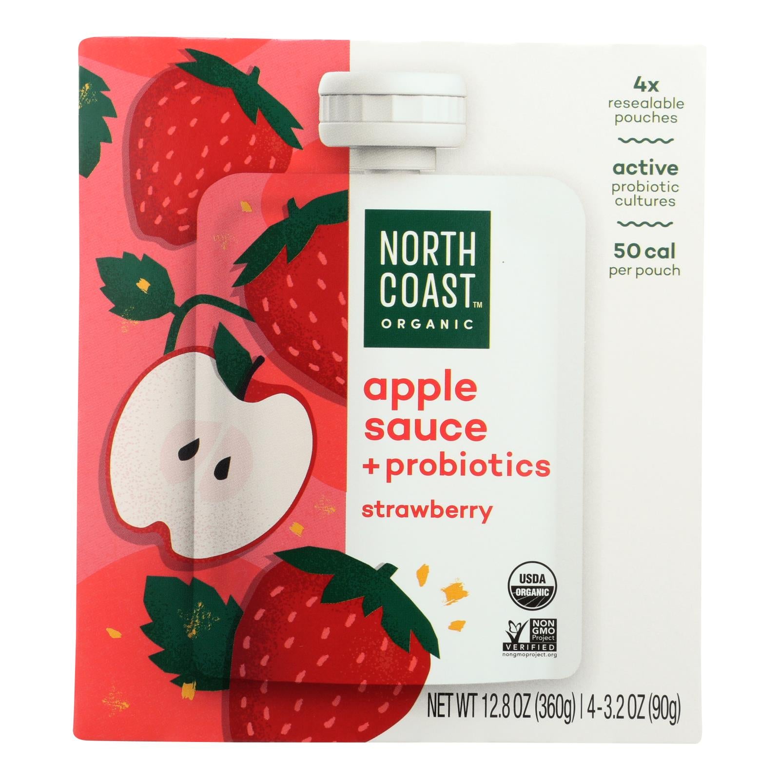 Côte Nord, North Coast - Aplsce Probiotique Fraise - Caisse de 6 - 4/3.2 OZ (Paquet de 6)