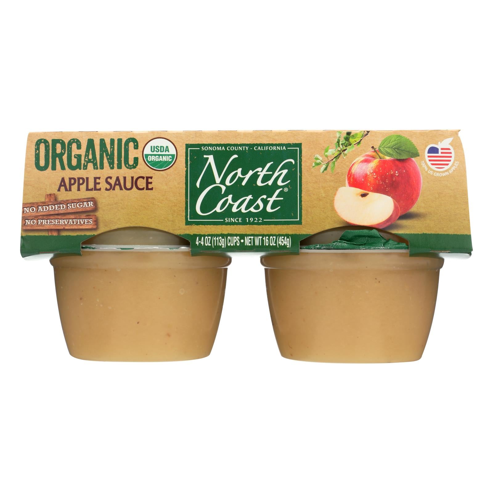 Côte Nord, North Coast Organic Applesauce - Caisse de 12 - 4/4 OZ (paquet de 12)