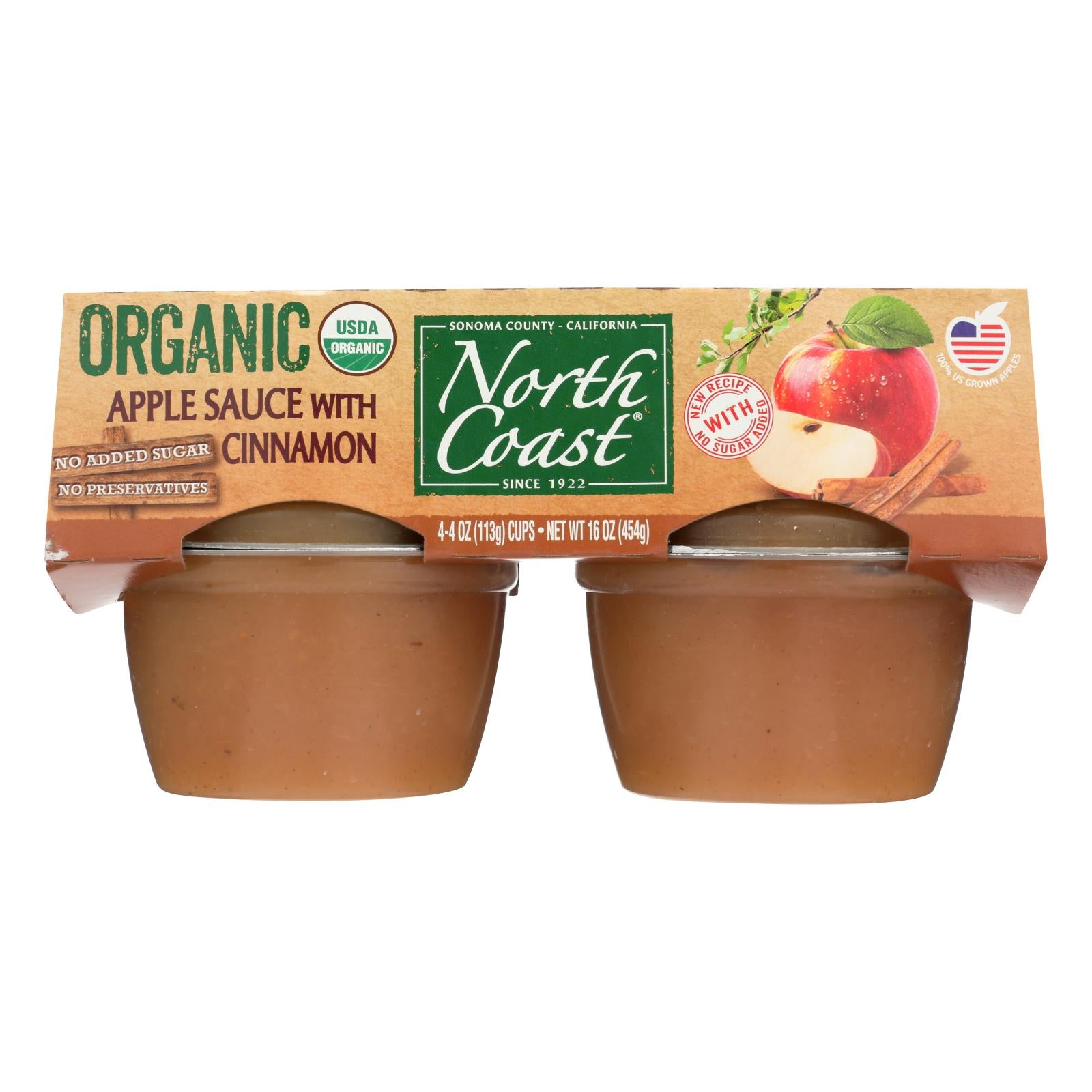 Côte Nord, North Coast Organic Sauce aux pommes - Caisse de 12 - 4/4 OZ (paquet de 12)