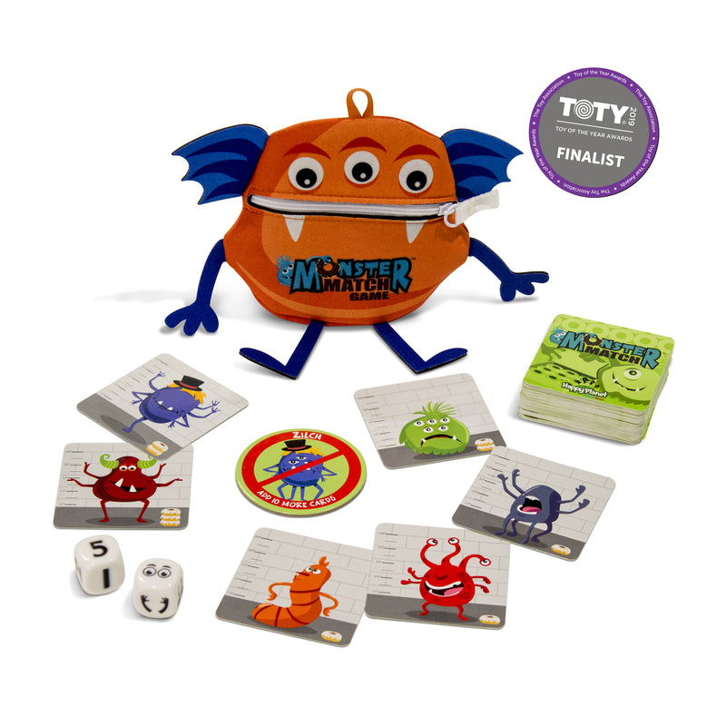 NORTH STAR GAMES LLC, North Star Games Happy Planet Jeu de dés et de cartes multicolores Monster Match pour les 6 ans et plus (paquet de 8)