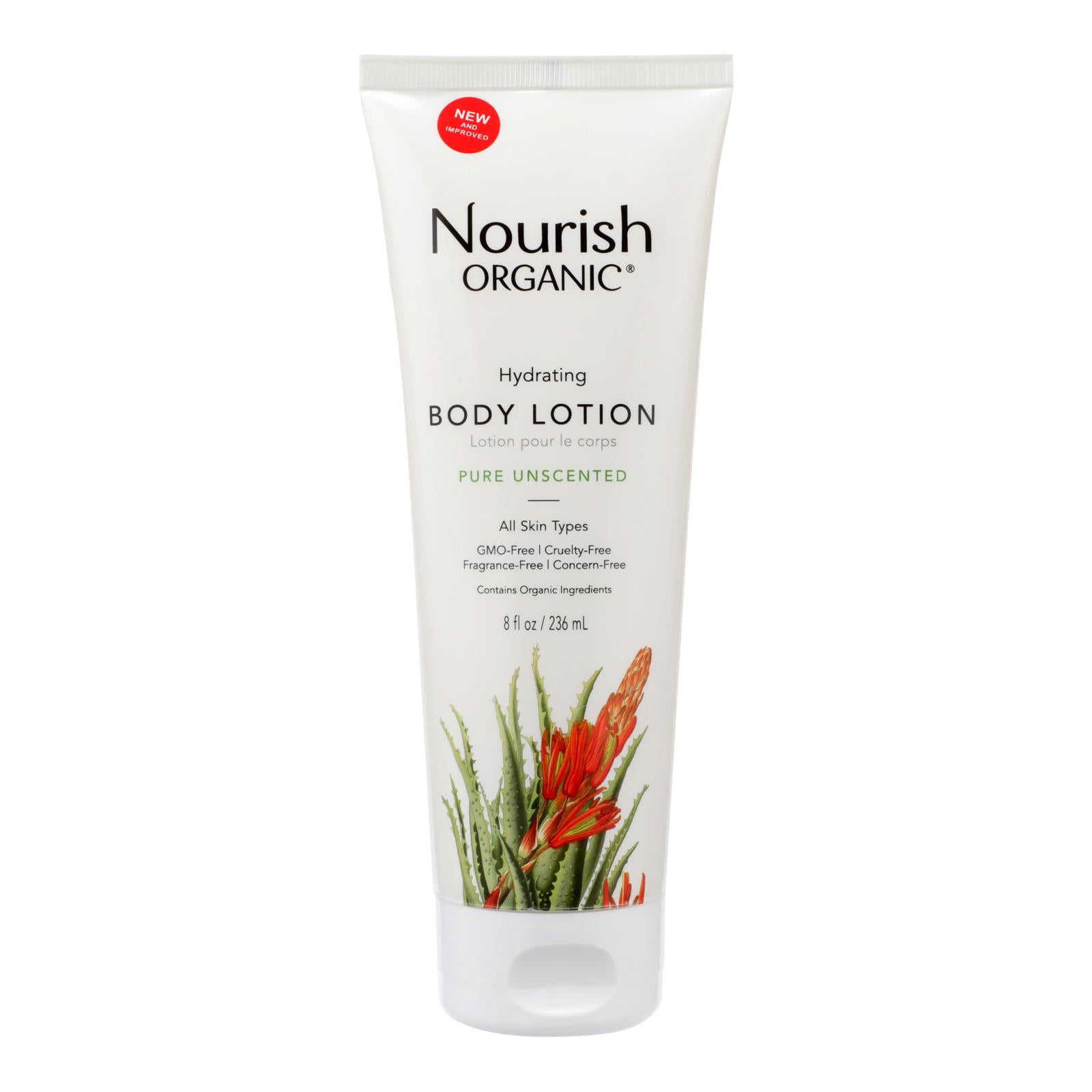 Nourrir, Nourish Organic Body Lotion Pure Unscented - 8 fl oz