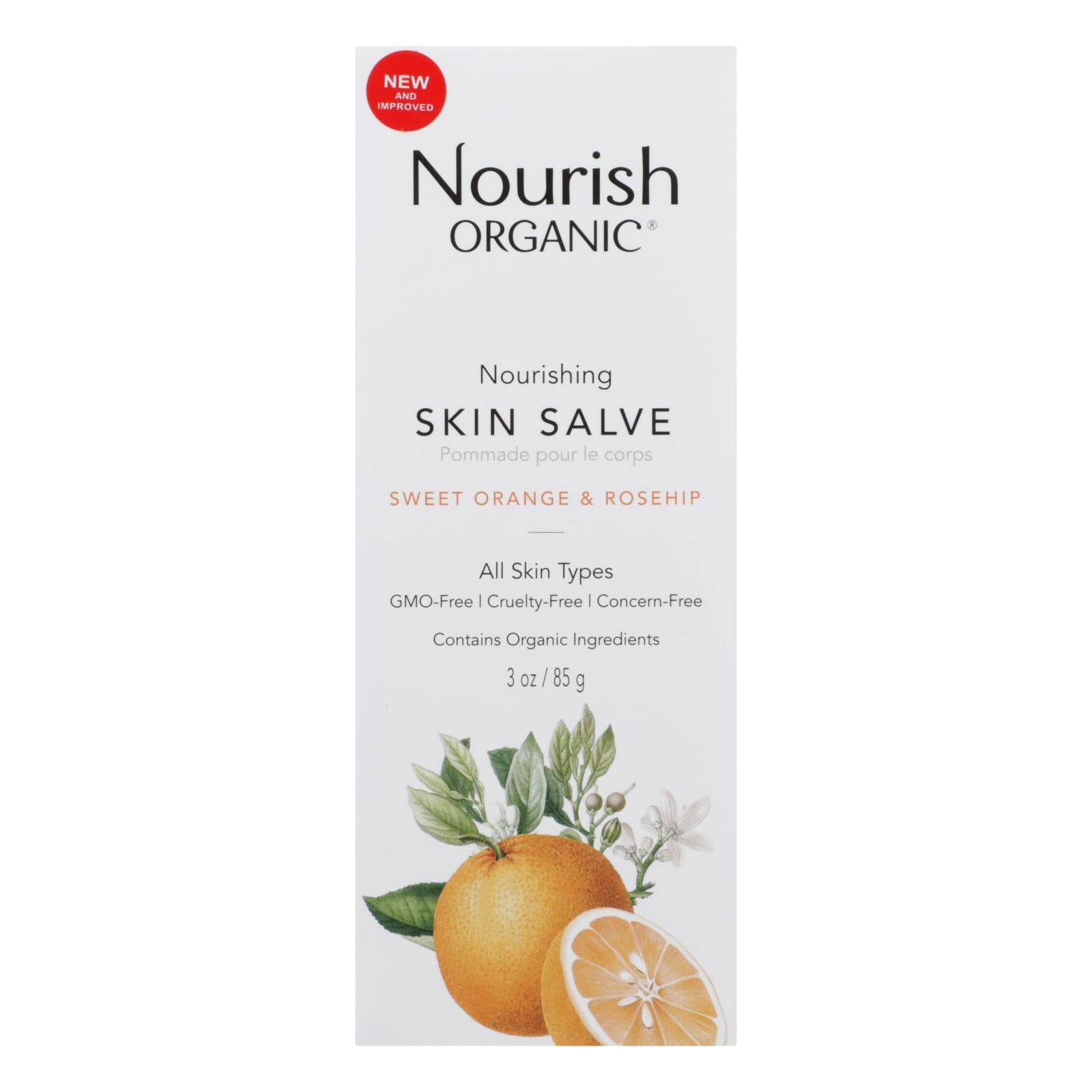 Nourrir, Nourish Organic Skin Solve - Organic - Sweet Orange and Rosehip - 3oz