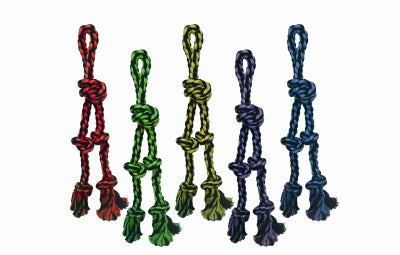 Multipet International, Ns Knot Tug Dangle 15" (paquet de 3)