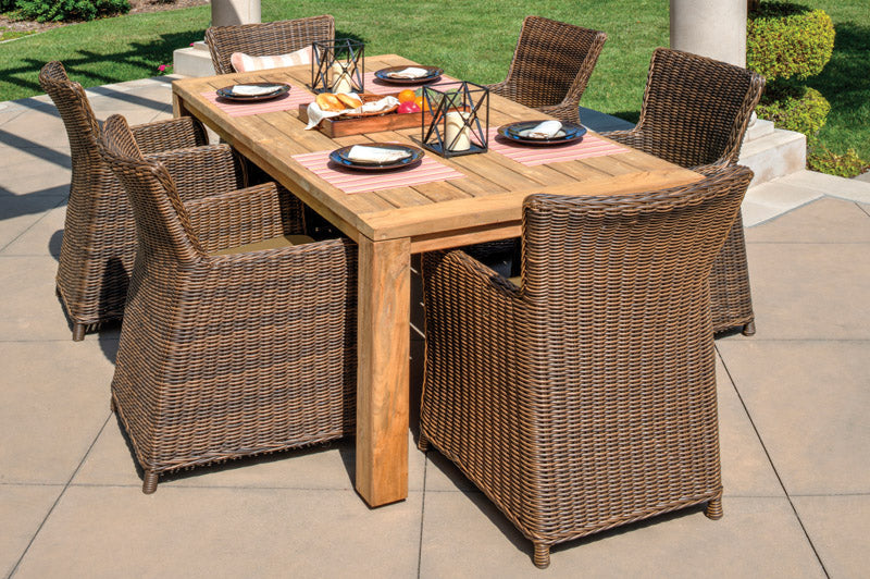 Northcape Chicago Wicker, Ns Vienna 7pc Dining Set